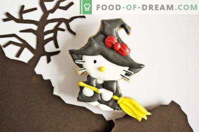 Halloween Kitty Witch Cookies
