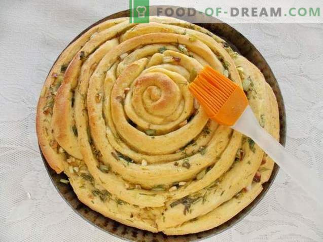 Pane a spirale con erbe e aglio