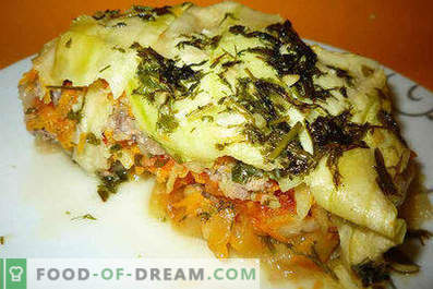 Squash casseruola con carne macinata, deliziose e leggere ricette in casseruola di zucchine