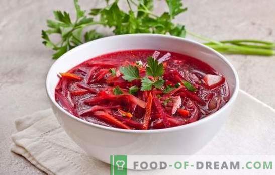 Come cucinare il borscht magro: con funghi, fagioli, spratto, kvas. Ricette di magro borscht - prendi nota!