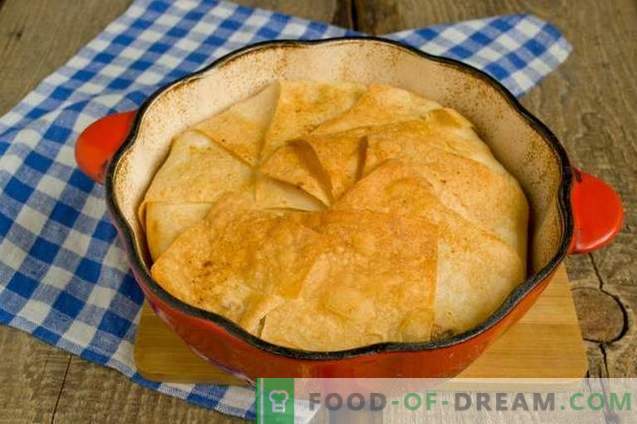 Shakh-pilaf in pane pita - consumando per la vacanza