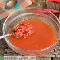 Tomato ketchup at home for winter