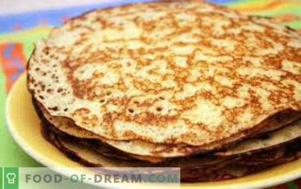 Pancakes su latte acido, ricette spesse, sottili, openwork, lussureggianti