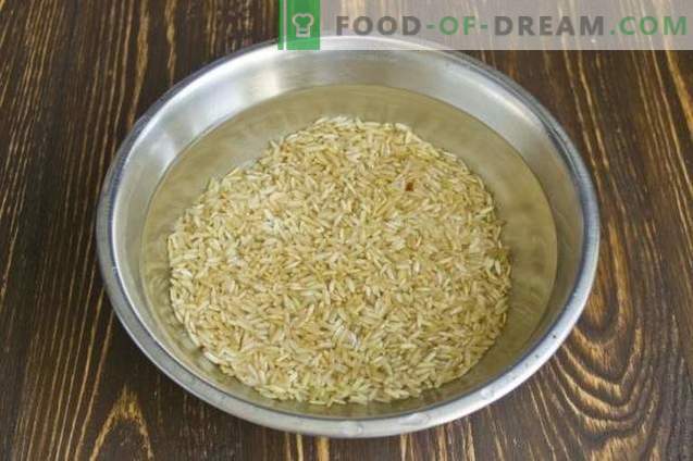 Insalata di quaresima con riso integrale e verdure