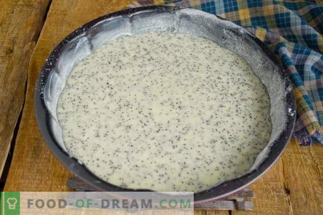 Mannik con papavero su kefir - torta semplice e gustosa