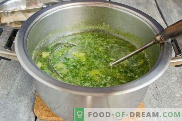 Zuppe di spinaci verdi
