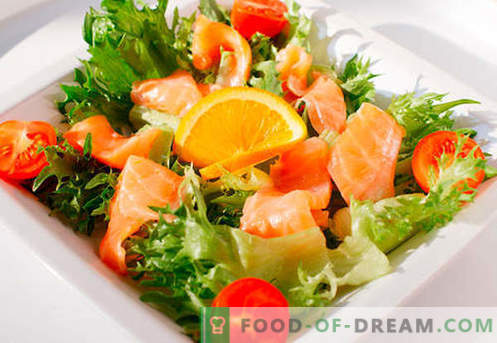 Insalata con salmone - una selezione delle migliori ricette. Come preparare correttamente e deliziosamente un'insalata con salmone.