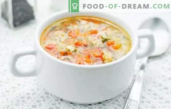Zuppa di riso - Ricette passo-passo per un pasto abbondante. Cucinare le zuppe con il riso passo dopo passo su pollo, carne, pesce