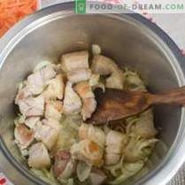 Porridge d'orzo con carne - Pilaf di orzo bielorusso