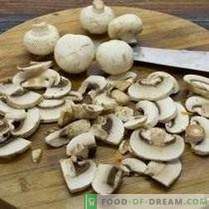 Patè di fegato di manzo con funghi e verdure nel forno