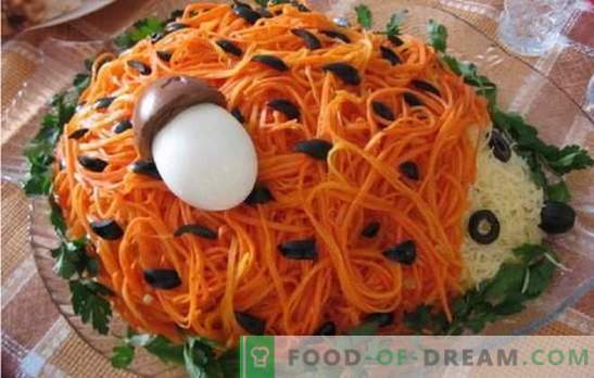 Insalate di carote coreane deliziose e semplici - una combinazione di cucina asiatica e russa. Ricette di insalata di carote coreane