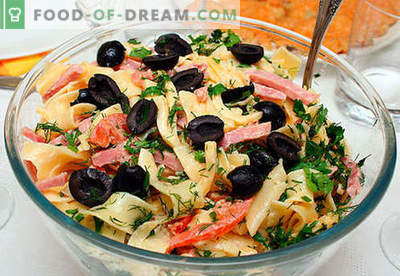 Pasta salad - the best recipes. How to properly and tasty cooked salad with pasta.