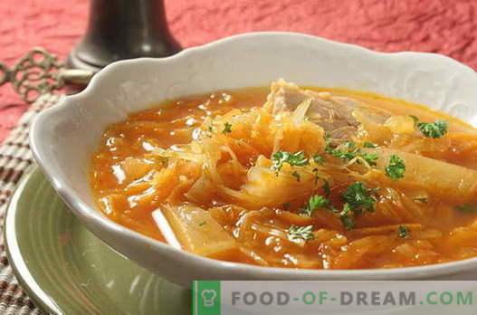 Zuppa di cavolo - le migliori ricette. Come cucinare correttamente e gustoso zuppa di cavolo.