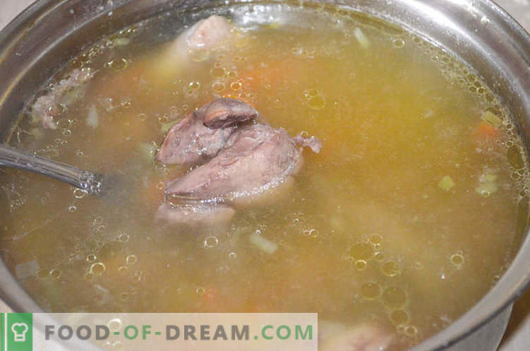 Zuppa con rigaglie di pollo, o come cucinare la zuppa Gleb Zheglov - ricetta
