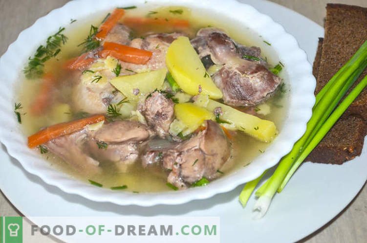 Zuppa con rigaglie di pollo, o come cucinare la zuppa Gleb Zheglov - ricetta