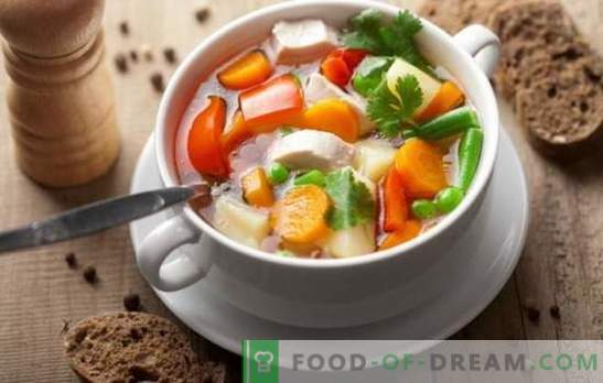 Il brodo vegetale di pollo può essere un capolavoro! Le migliori ricette per zuppa di verdure di pollo con panna, formaggio, zenzero, mais, zucca