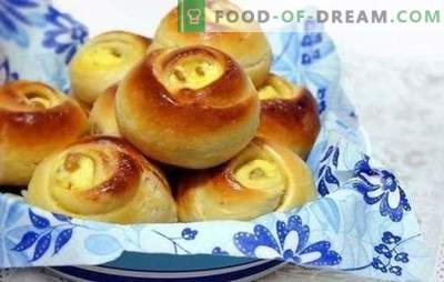 Gestremde broodjes - het meest mals en smakelijk! Recepten en geheimen van het maken van broodjes met kwark op melk, water, bladerdeeg