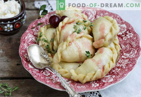 Dumplings med körsbär - de bästa recepten. Hur till rätt och välsmakande kockdumplings med körsbär hemma.