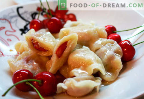 Dumplings med körsbär - de bästa recepten. Hur till rätt och välsmakande kockdumplings med körsbär hemma.