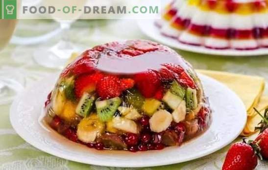 La gelatina con frutta è una delicata e leggera delicatezza. Ricette originali di frutta, latticini, gelatina di panna acida con frutta