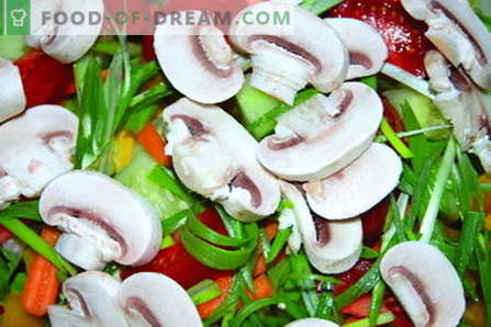 Insalate con funghi - le migliori ricette. Come cucinare correttamente e gustose insalate di funghi.