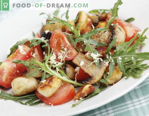 Insalata con pollo e funghi - le migliori ricette. Come cucinare correttamente e deliziosamente insalate di pollo con funghi.