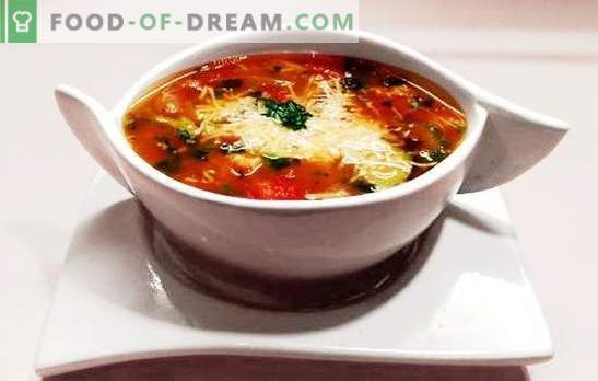 Minestrone Soup - ciao dall'Italia solare! Minestrone Soup Ricette con pasta, pancetta, funghi, fagioli, parmigiano