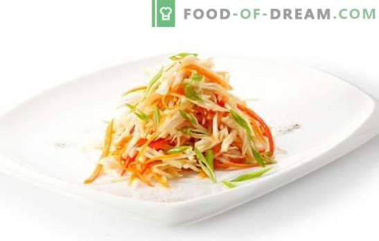 Insalata con carote e peperoni coreani è un gioco di colori! Ricetta per insalate con carote e peperoni coreani: carne, funghi