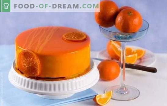 Smalto arancione - design profumato. Ricette glassa all'arancia su panna, latte, cioccolato