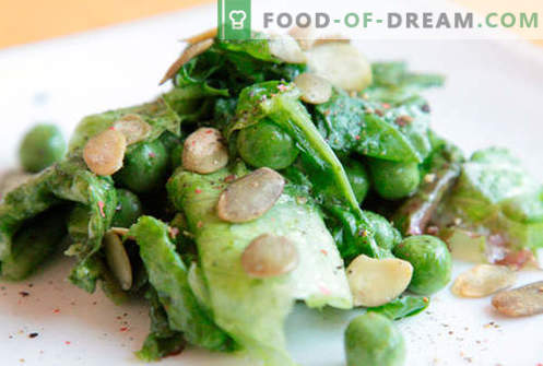 Insalata con piselli - ricette collaudate. Come cucinare un'insalata con piselli verdi.