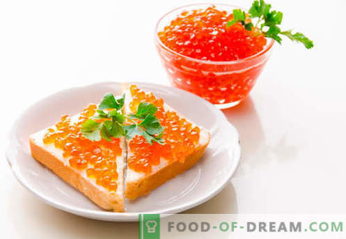 I panini con il caviale rosso sono le migliori ricette. Come cucinare velocemente e gustosi panini con il caviale rosso.