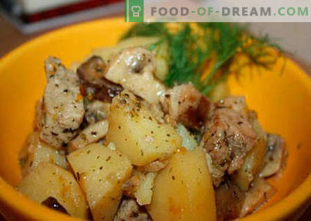 Patate con carne e funghi - le migliori ricette. Come cucinare correttamente e gustoso patate con carne e funghi.