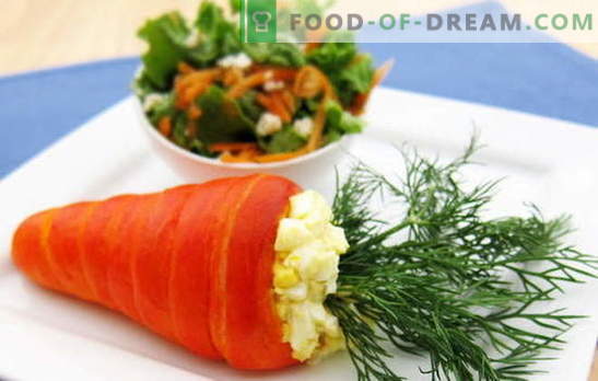 Insalata di carote e uova - una combinazione di gusto e beneficio. Le migliori ricette per carote e uova: semplici, originali e puff