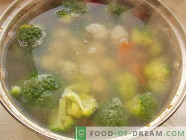 Zuppa di broccoli e polpette