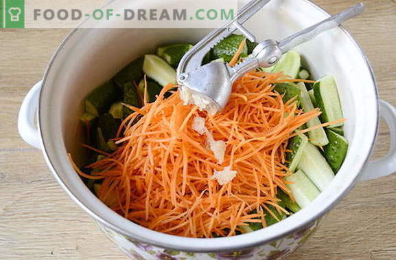 Cetrioli saporiti in stile coreano per l'inverno con carote