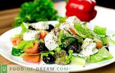 Insalata greca: ricette classiche e graduali. Cucinare un'insalata greca deliziosa, sana e fresca secondo le classiche ricette
