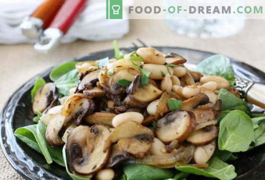 Insalata con funghi fritti - una selezione delle migliori ricette. Come cucinare correttamente e gustoso un'insalata con funghi fritti.