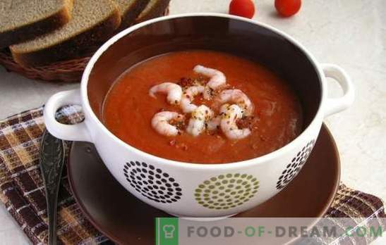 Zuppa di pomodoro con gamberetti - una delicatezza aromatica. Le migliori ricette per zuppa di pomodoro con gamberetti e altri frutti di mare