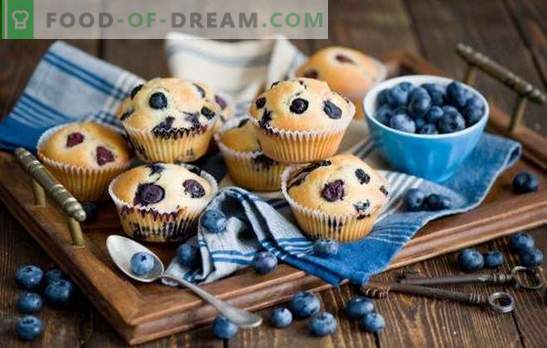 Cupcakes con mirtilli: farina d'avena, latticini, con cocco e glassa. Le migliori ricette per i muffin ai mirtilli - sorprendi i tuoi cari