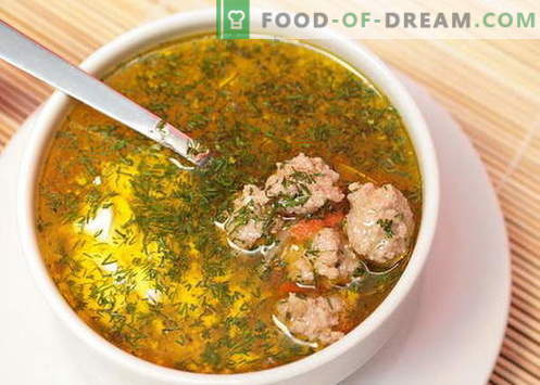 Zuppa di polpette - le migliori ricette. Come cucinare correttamente e cucinare la zuppa con polpette di carne.