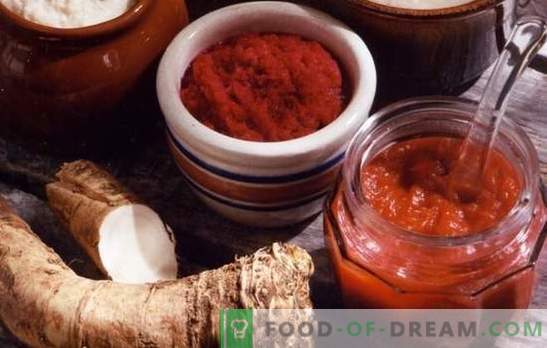 Adjika con rafano - un netto vantaggio sul tuo tavolo! Una selezione delle migliori ricette per cucinare adzhika con rafano