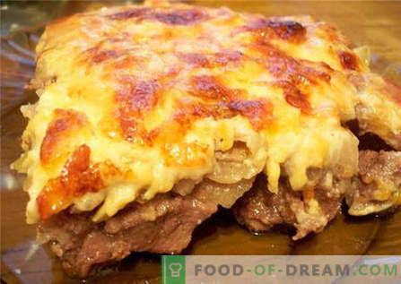 Carne con formaggio - le migliori ricette. Come cucinare correttamente e cucinare con il formaggio.