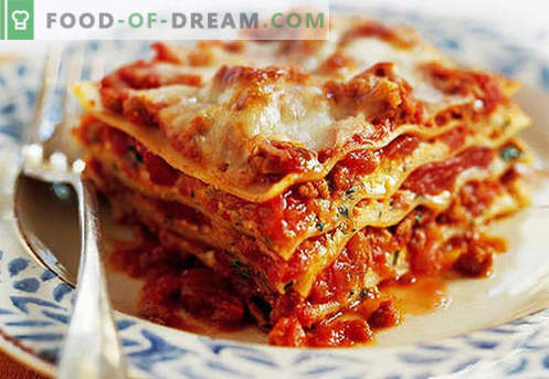 Lasagna a casa - le ricette giuste. Come preparare velocemente e gustose le lasagne a casa.