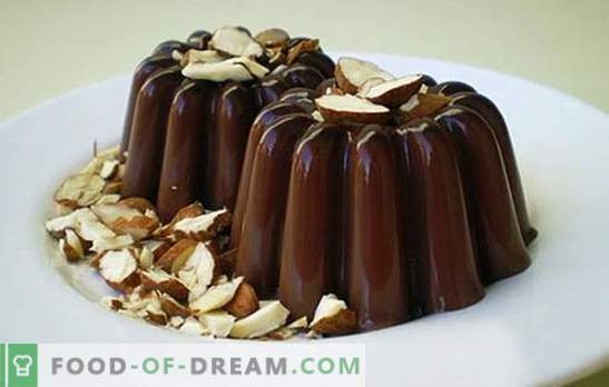 Gelatina al cioccolato per gli amanti delle ricette facili. Top 8 idee gelatina di cioccolato: con cagliata, biscotti alla crema, zucca