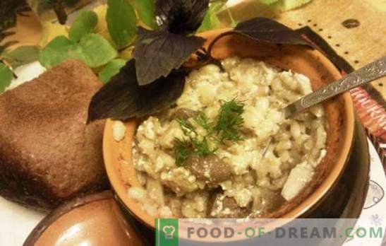 Perlovka in pentole - delizioso, non la parola! Ricette Orzo con carne in vaso con verdure, funghi e latte