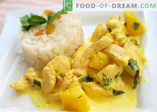 Pollo al curry - le migliori ricette. Come cucinare correttamente e gustoso pollo al curry.