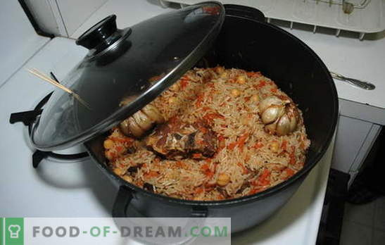 Plov ricette a casa: in una pentola, calderone, multi-cooker, utyatnitsa. Trucchi di cucina pilaf uzbeko