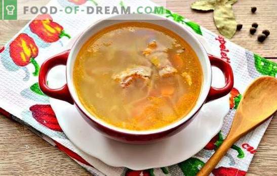Ricette semplici zuppa di cavolo ricca fatta con cavolo fresco e maiale. Cucinare la zuppa più russa - zuppa di cavolo fresco con carne di maiale