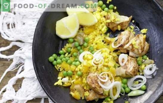 Paella con pollo - i segreti di un piatto da gourmet. Completiamo la paella di pollo con frutti di mare, fagioli, verdure