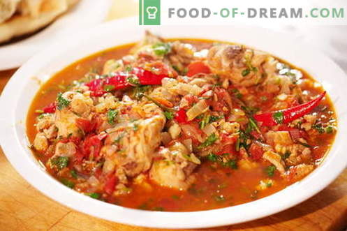 Le ricette di pollo al pollo sono le migliori ricette. Come cucinare chakhokhbili da pollo.